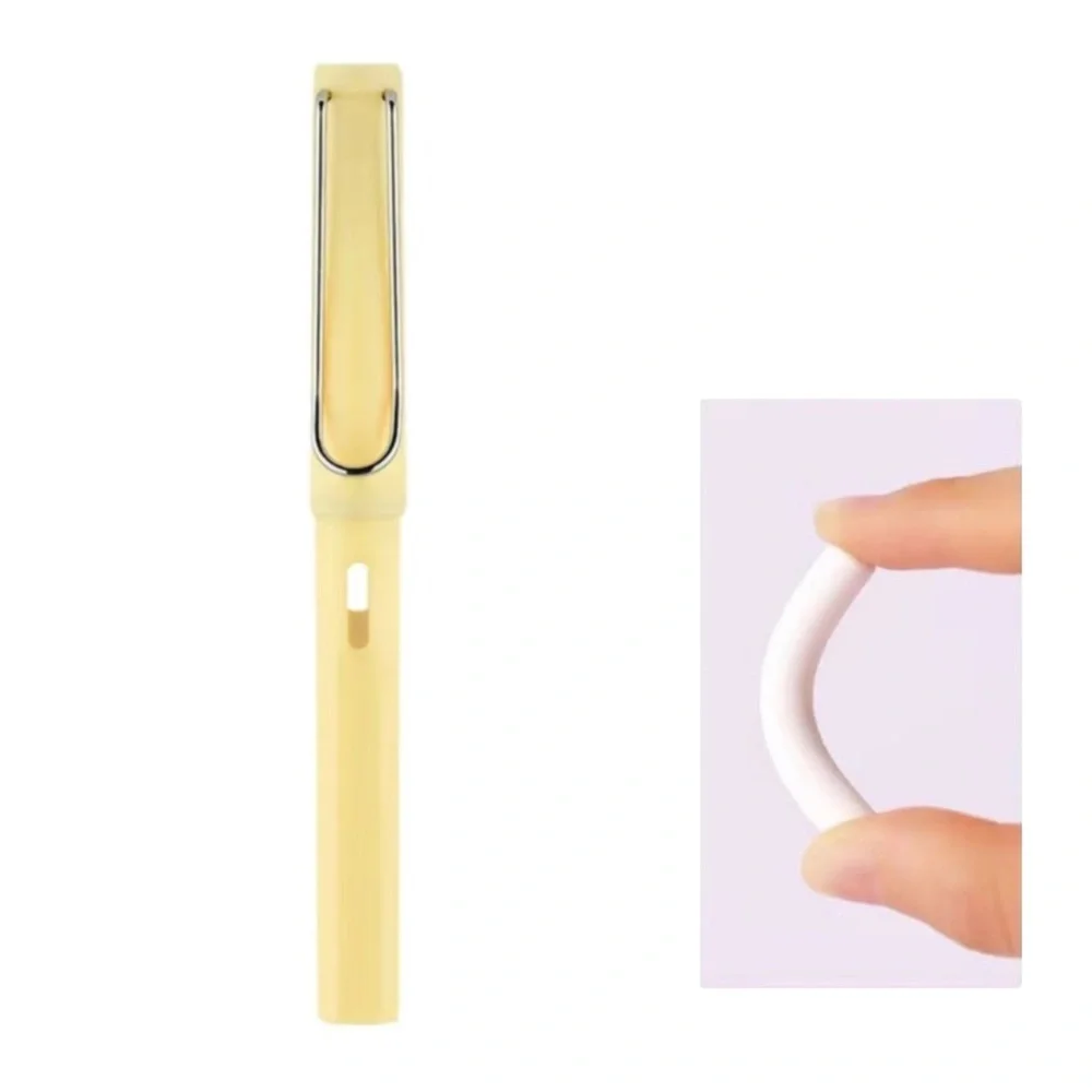 Pastel Yellow Plastic Infinity Pencil